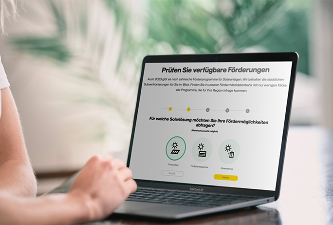 Screen Laptop Förderung Solaranlagen