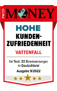 Siegel Focus Money Hohe Kundenzufriedenheit Stromversorger
